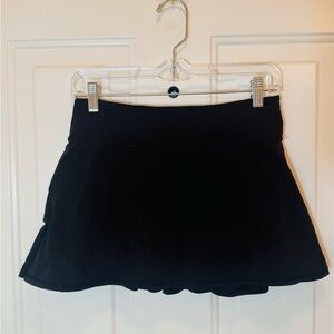 Black Lululemon Athletic Skirt With Ruffles